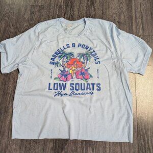 Barbells And Ponytails Short Sleeve Crop "Beach" T-Shirt XL